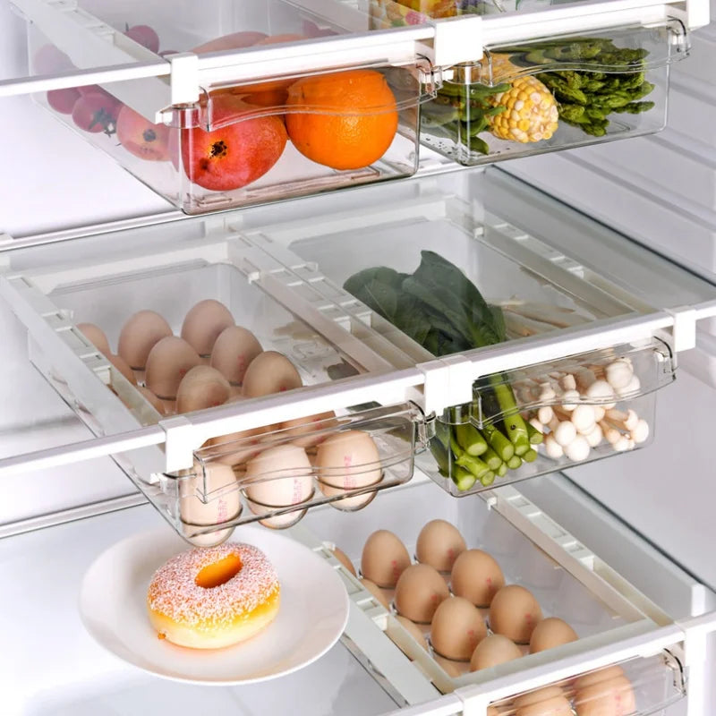 “fridge organizer drawer sliding design”
“refrigerator storage box for fruits and eggs”
“clear fridge organizer drawer small kitchen”
“space saving refrigerator food drawer”
“vegetable and fruit fridge storage box”
“egg storage drawer for refrigerator”
"fridge organizer"
"refrigerator drawer"
"fridge storage box"
"sliding fridge drawer"