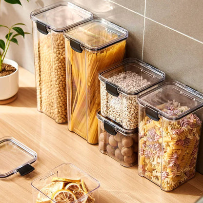 “airtight food seal box large capacity”
“moistureproof food storage container clear”
“stackable kitchen food storage box”
“PET airtight container for pantry and fridge”
“large capacity sealed food container 1300ml"
“space saving food storage box small kitchens”
"airtight food container"
"food storage box"
"sealed container"
"kitchen storage box"